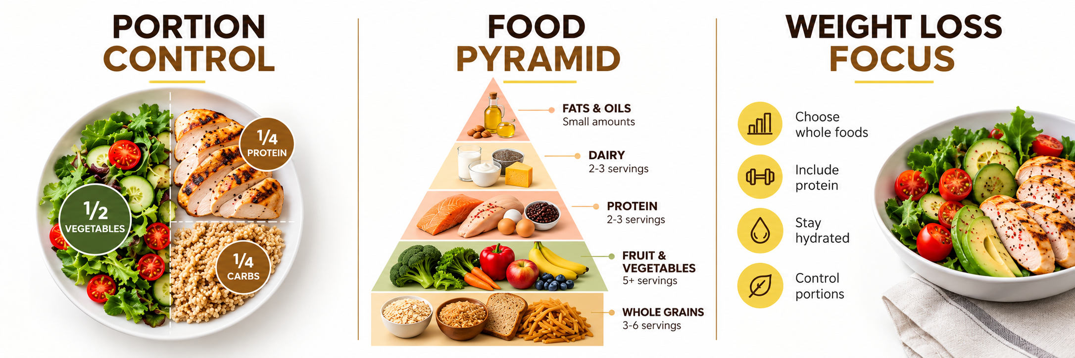 Build a balanced meal with protein, carbohydrates, vegetables and healthy fats for nutrition and weight loss at PH Fitness Edenderry