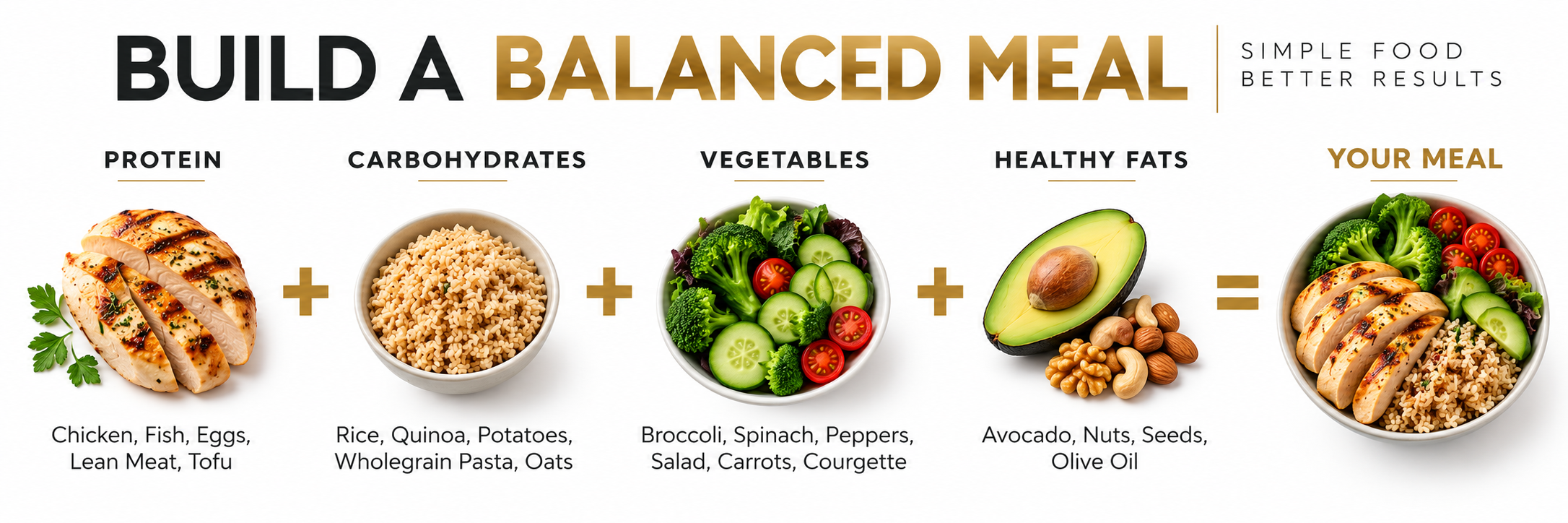Build a balanced meal with portion control, food pyramid and weight loss guidance from PH Fitness Edenderry