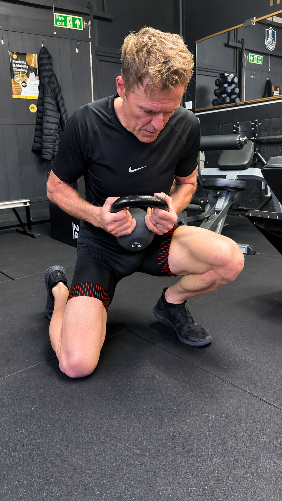Kettlebell mobility and control exercise at PH Fitness Edenderry