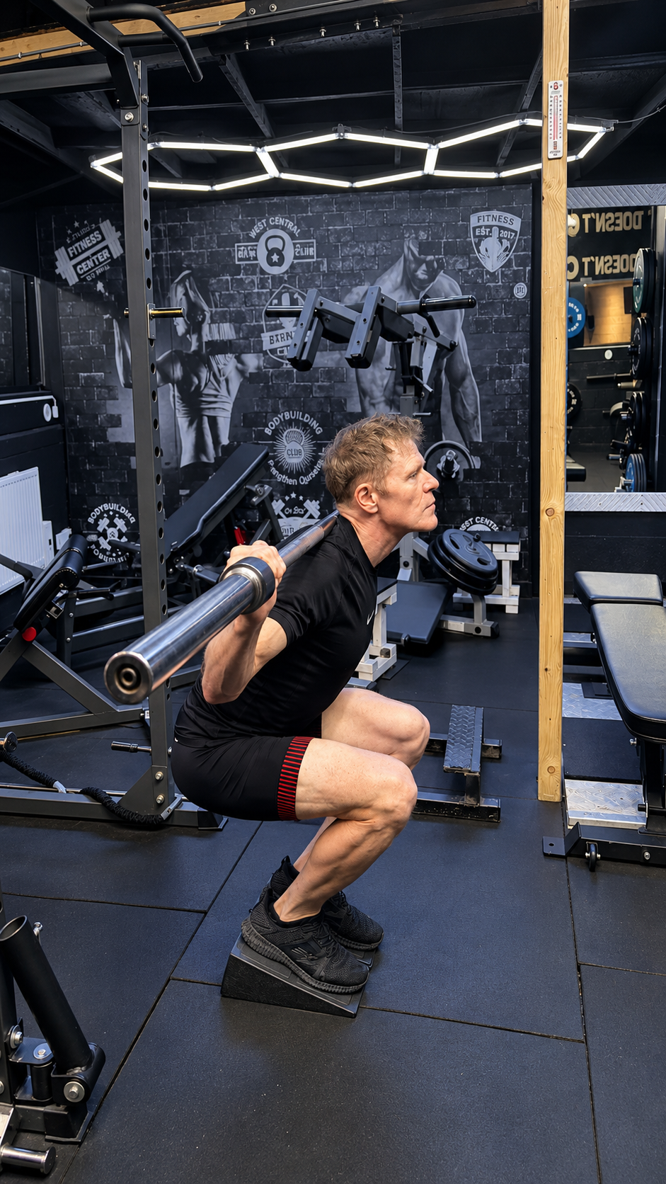 Squat technique training at PH Fitness Edenderry